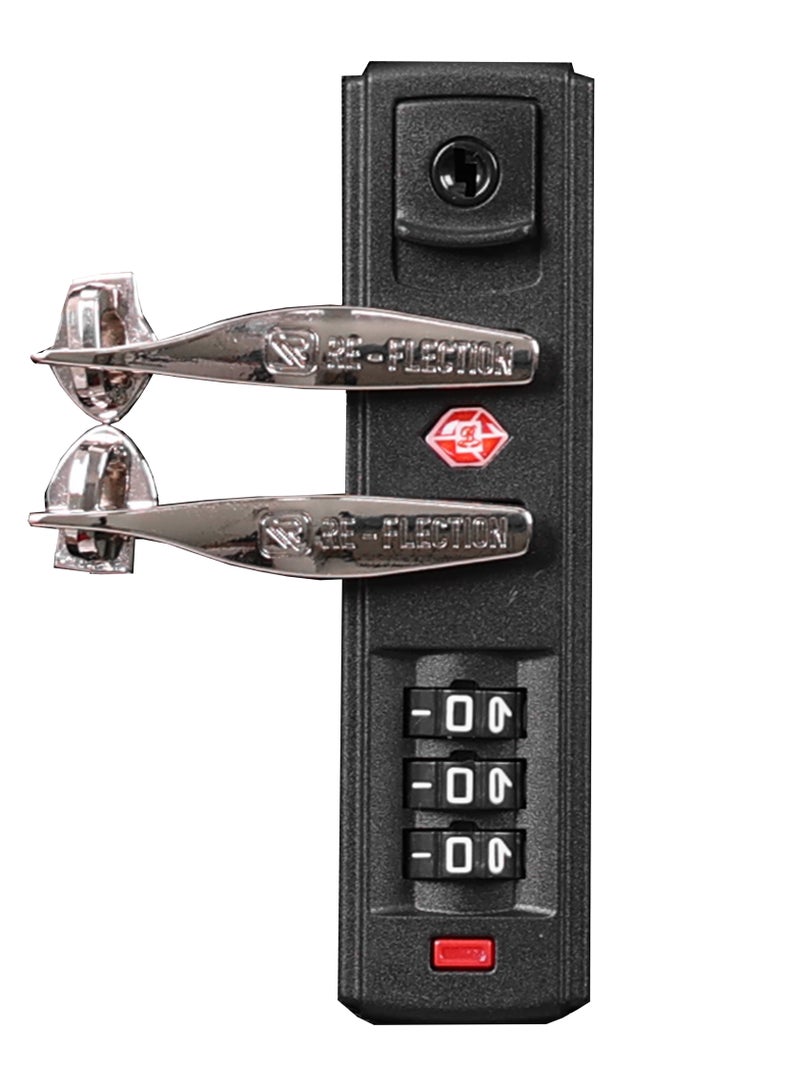 ريفلكشين حقيبة سفر بعجلات قابلة للتمدد وقفل  مقاس  بوصة أسود - Image 4