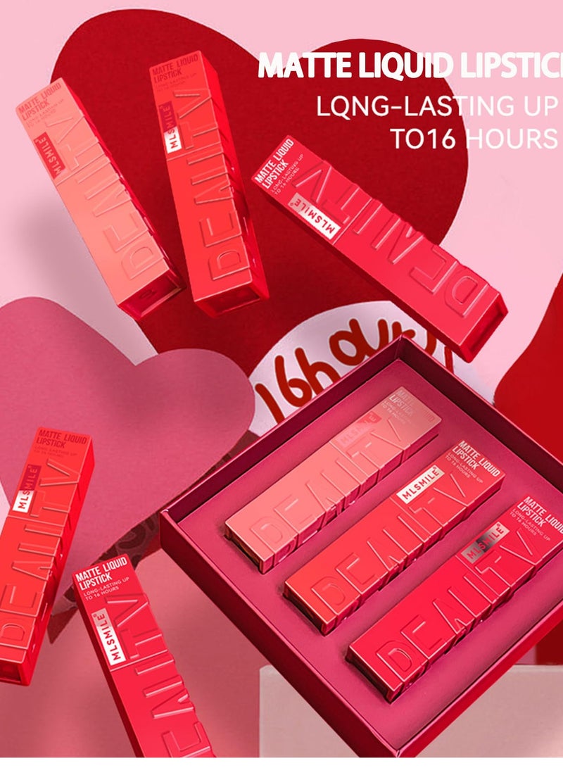 Excefore 3 Pcs Matte Liquid Lipstick, for Girls and Women - Image 2