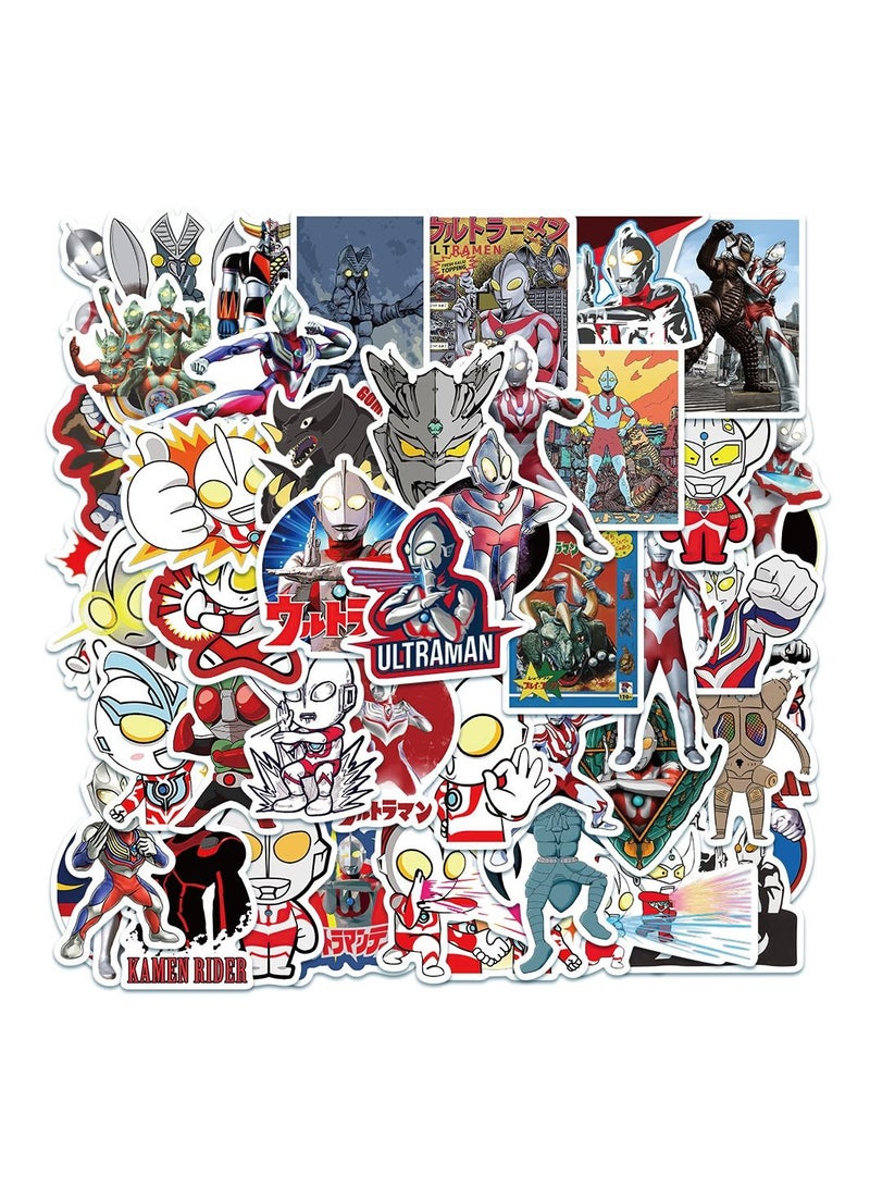 general 50-Piece Ultraman Cute Vinyl Waterproof Sticker