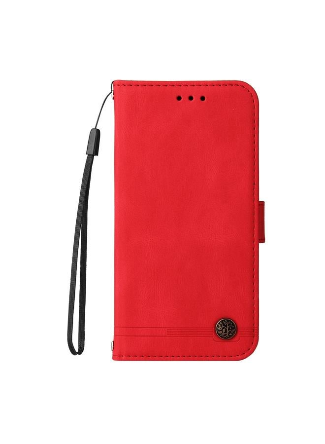 S-TOP Case For iPhone 11 Skin Feel Life Tree Metal Button Horizontal Flip Leather Case with Holder & Card Slot & Wallet & Photo Frame & Strap - Image 2