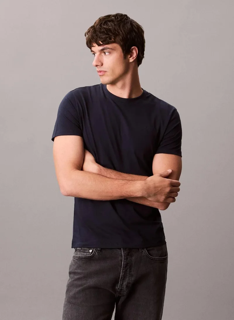 CALVIN KLEIN Dark Sapphire Slim T-shirt for Men | Best Price UAE