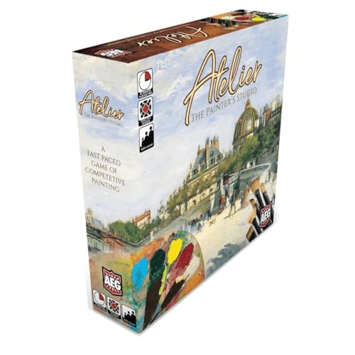 AEG Alderac Entertainment Group Atelier The Painters Studio Board Game Paint Your Masterpiece Train Art Students Gain Patrons 24 Players 3045 Mins Ages 14 Alderac Entertainment Group AEG - Image 1