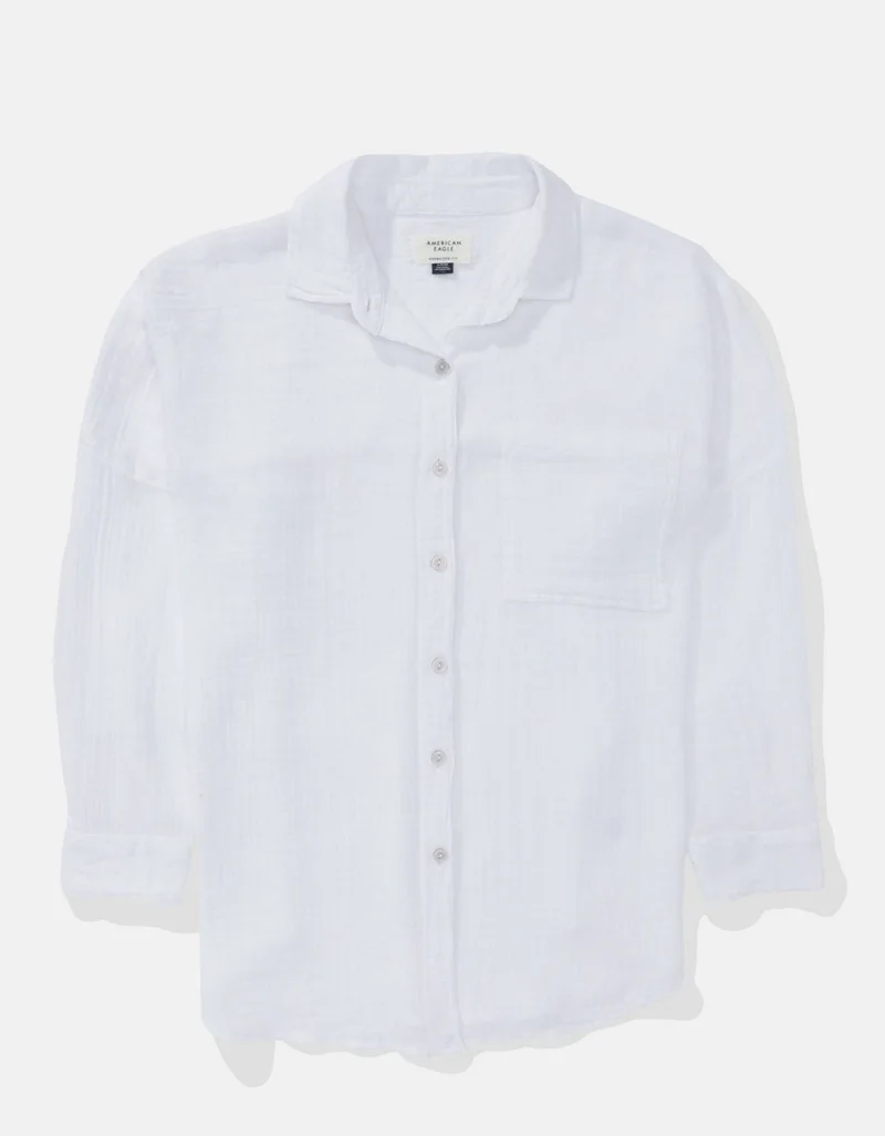 امريكان ايجل قميص فضفاض مزيّن بعبارة