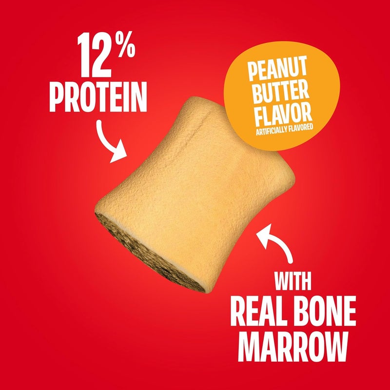 ميلك-بون مكافآت Milk-Bone MaroSnacks للكلاب، بنكهة زبدة الفول السوداني، 40 أونصة مع نخاع عظم حقيقي وكالسيوم - Image 4