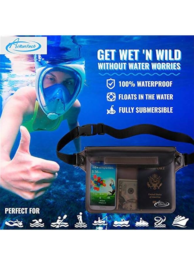 Arabest Waterproof Waist Pouch with Strap for Phone Passport Wallet Purse, Floating Bag for Pool Beach Kayaking Boating, Travel Swimming Accessories  - Image 2