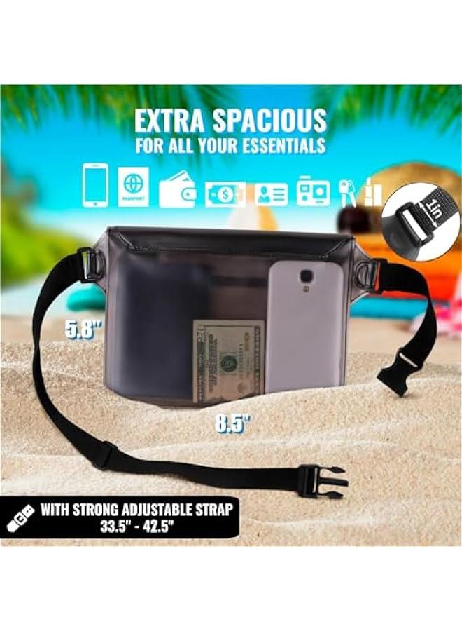 Arabest Waterproof Waist Pouch with Strap for Phone Passport Wallet Purse, Floating Bag for Pool Beach Kayaking Boating, Travel Swimming Accessories  - Image 3