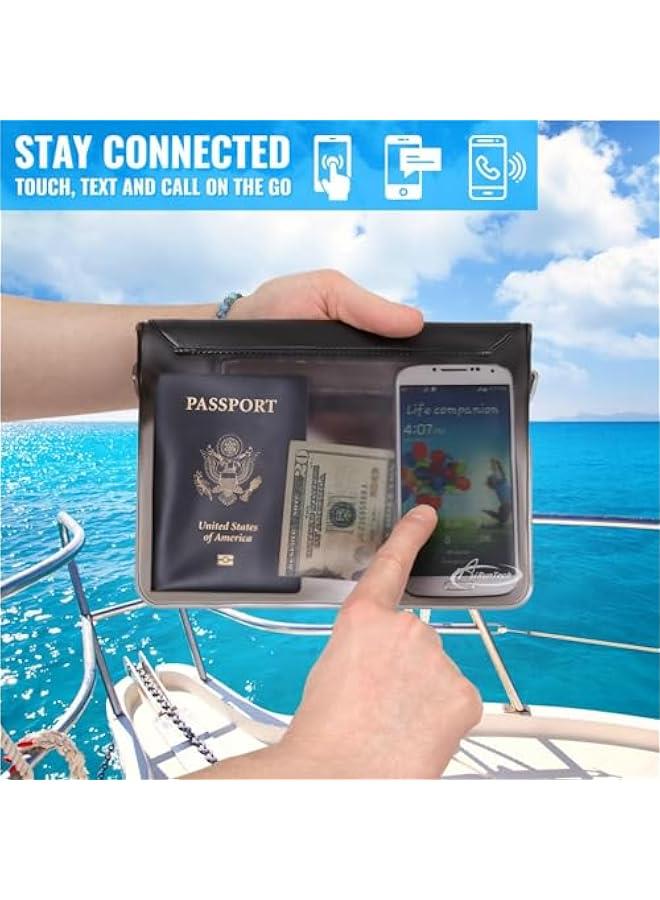 Arabest Waterproof Waist Pouch with Strap for Phone Passport Wallet Purse, Floating Bag for Pool Beach Kayaking Boating, Travel Swimming Accessories  - Image 5