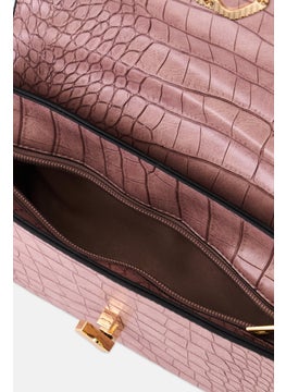 Women Textured Shoulder Bag 23 L x 12 H x 5 W cm, Mauve - pzsku/ZB09A873A22688A58DDE8Z/45/_/1737642414/de27eb38-404c-4e50-ab6e-ecb8b7e887cd