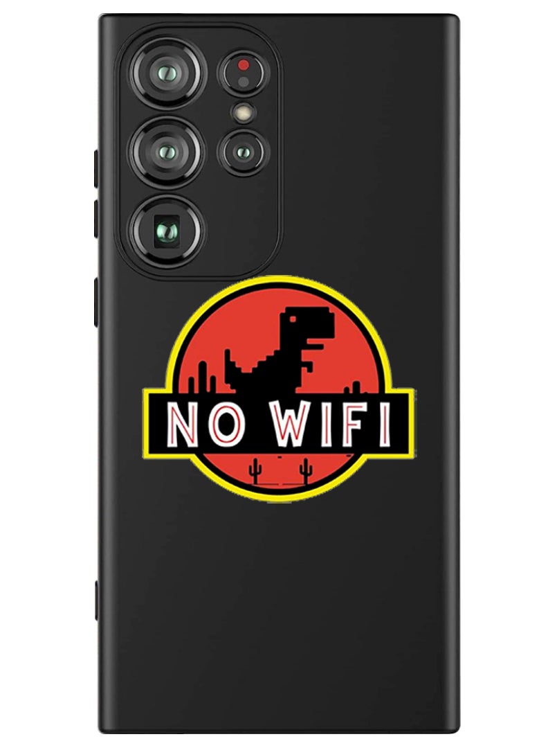 Theodor غطاء سيليكون سائل نحيف واقٍ مع حماية كاملة للجسم مقاوم للخدوش وصدمات لهاتف سامسونج جالاكسي S24 ألترا (أسود) - بدون واي فاي - Image 1