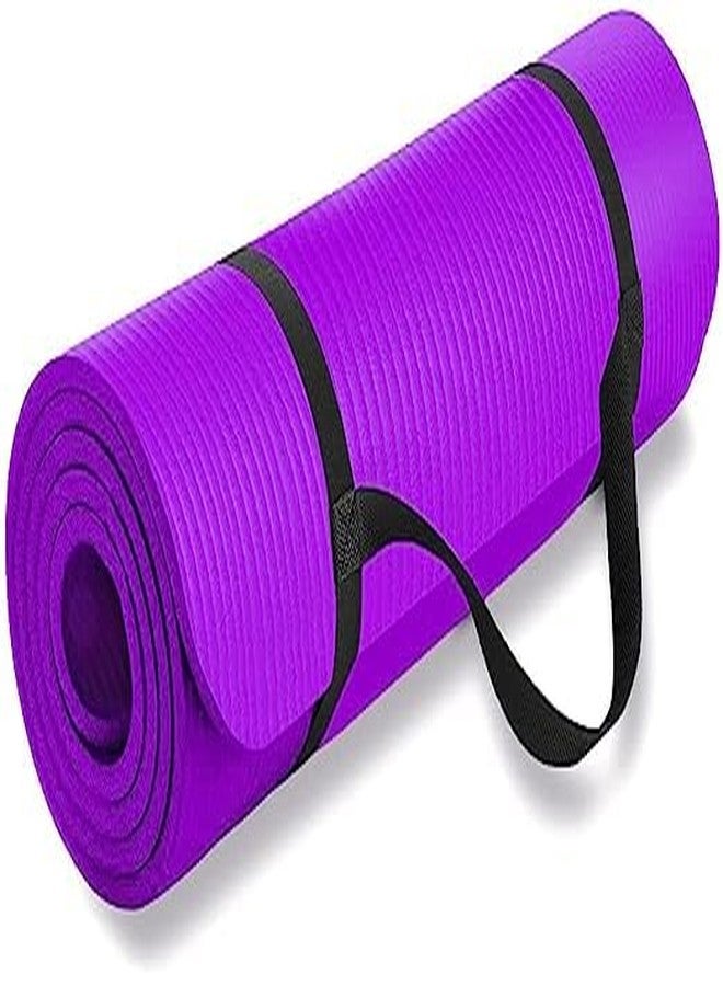 CELLEBII® Yoga Mat for Women and Men with Carrying Strap Extra Thick Exercise Mat for Workout Yoga Fitness Home Gym and Meditation, Anti Tear Anti Slip (6 mm) - Image 3