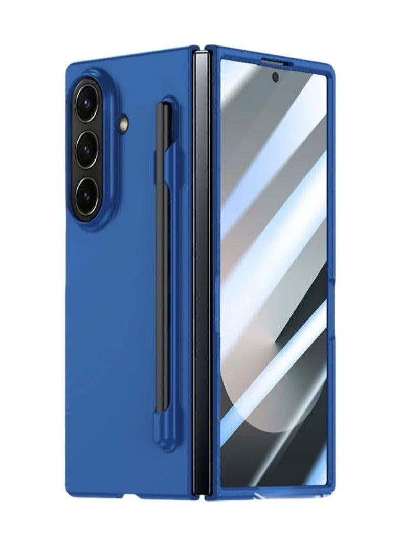 Case compatible with Samsung Galaxy Z Fold 7 5G (with S Pen), featuring a built-in pen slot and screen protector, equipped with a PC matte finish drop-resistant hard shell. - Image 1