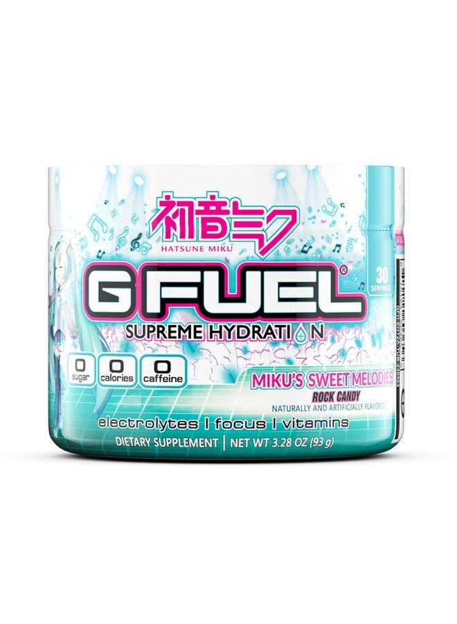 جي فيول مسحوق إلكتروليتات الترطيب G Fuel Sweet Melodies، مزيج من الماء للترطيب والطاقة والتركيز، خالٍ من السكر، مكمل غذائي خالٍ من الكافيين مع المعادن الأساسية، بنكهة الحلوى الصلبة، 3.28 أونصة (30 وجبة) - Image 1