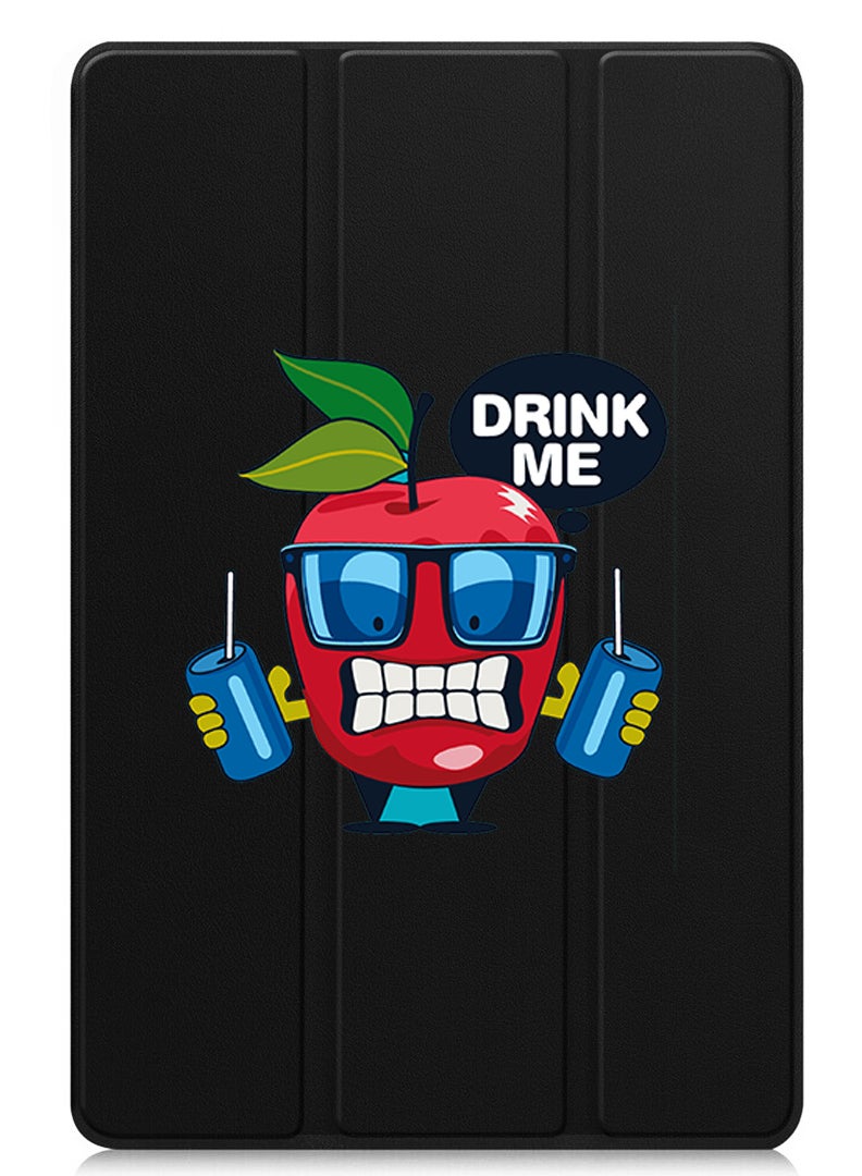 Theodor Protective Flip Case For Apple iPad mini 7th Generation (A17 Pro 2024 / Mini 6 2021 6th Generation) With Trifold Stand Auto Wake Sleep Shockproof Cover Apple drink me - Image 1