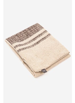 Muy Mucho Stripe Cotton Cover Cushion 30 x 50, Beige Combo  - Image 1