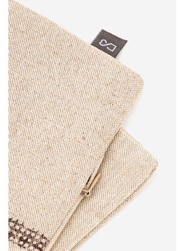 Muy Mucho Stripe Cotton Cover Cushion 30 x 50, Beige Combo  - Image 4
