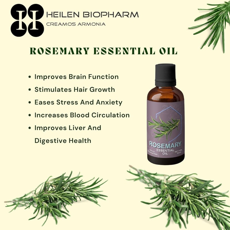 Heilen Biopharm Heilen Biopharm Rosemary Essential Oil For Body Nourishment 50 mL Bottle Pack of 1  - Image 3