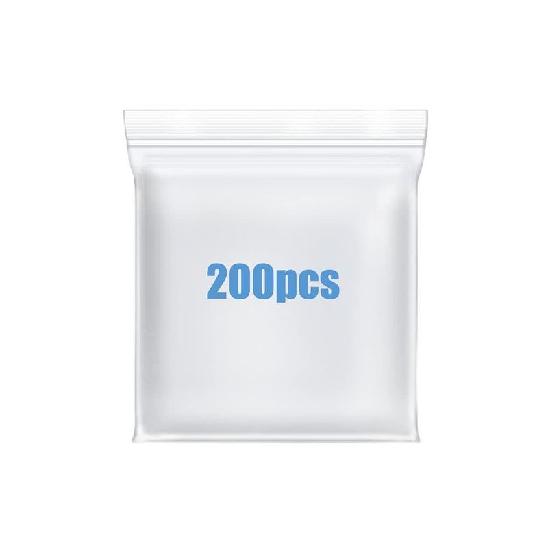 Macoota 200 Pcs 1.5" x 1.5" Small Thick Heavy Duty Clear Reclosable Zip Poly Lock Bags Durable Seal Resealable Zipper Bags Jewelry Earrings Pill Zip Bag - Image 1