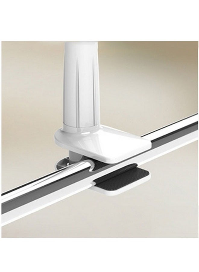 Bukela - Double Clamp Spiral Base Lazy Stand, Bedside Drama, Live Office, 360° Ultra-stable Hover, Universal Clip Lazy Mounting Clip Hands-free Flexible Long Arm Stand, Suitable for Mobile Phone Mobile Stand Baby Monitor Suitable for Desk, Bed, Office, Kitchen (white) - Image 1