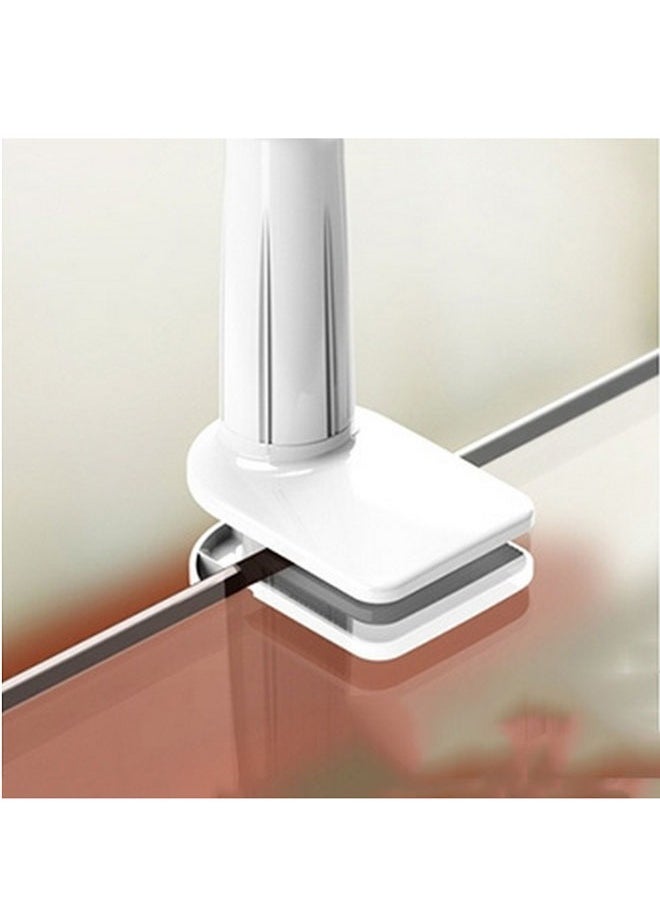 Bukela - Double Clamp Spiral Base Lazy Stand, Bedside Drama, Live Office, 360° Ultra-stable Hover, Universal Clip Lazy Mounting Clip Hands-free Flexible Long Arm Stand, Suitable for Mobile Phone Mobile Stand Baby Monitor Suitable for Desk, Bed, Office, Kitchen (white) - Image 1