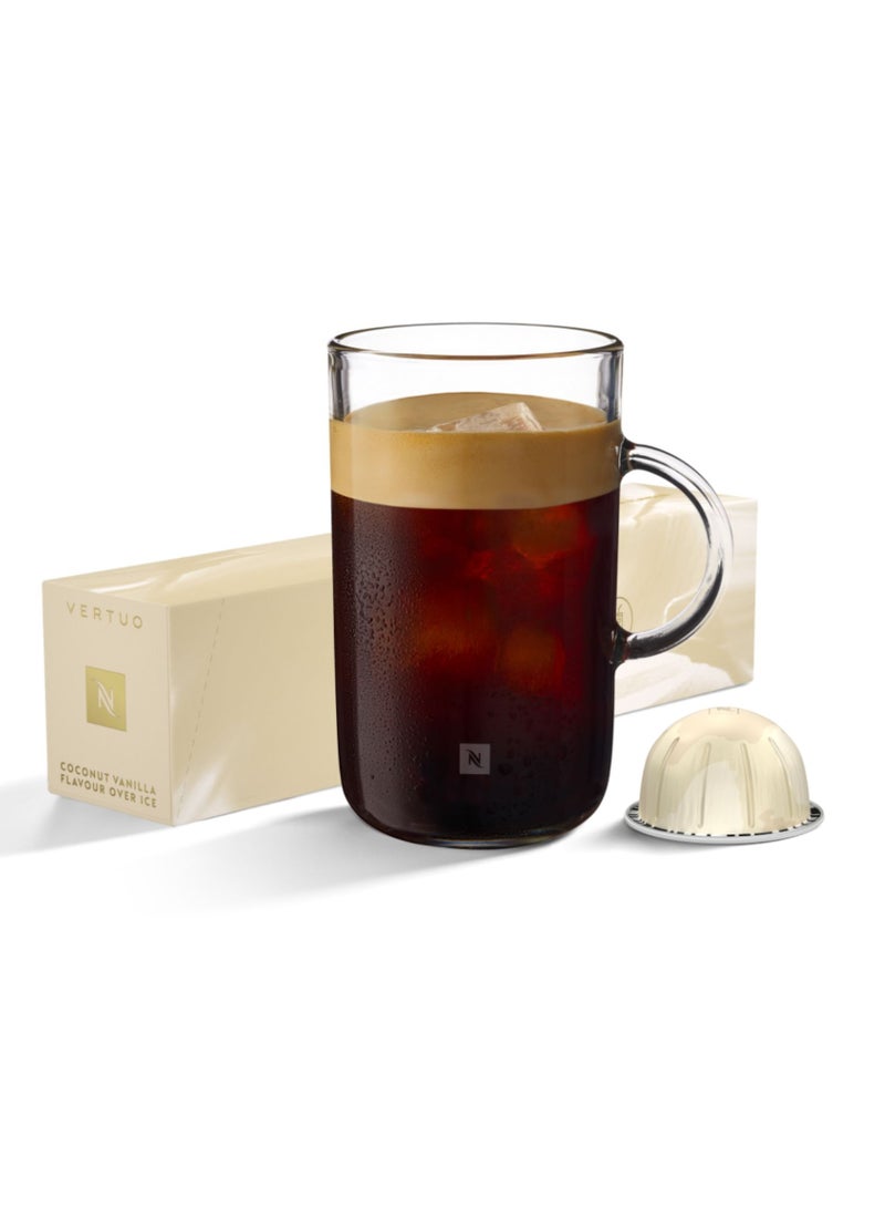 Nespresso VertuoLine Barista Creations Coconut Vanilla Over Ice Flavoured Coffee Capsules, 10 Capsules, Pack of 1 - Image 1