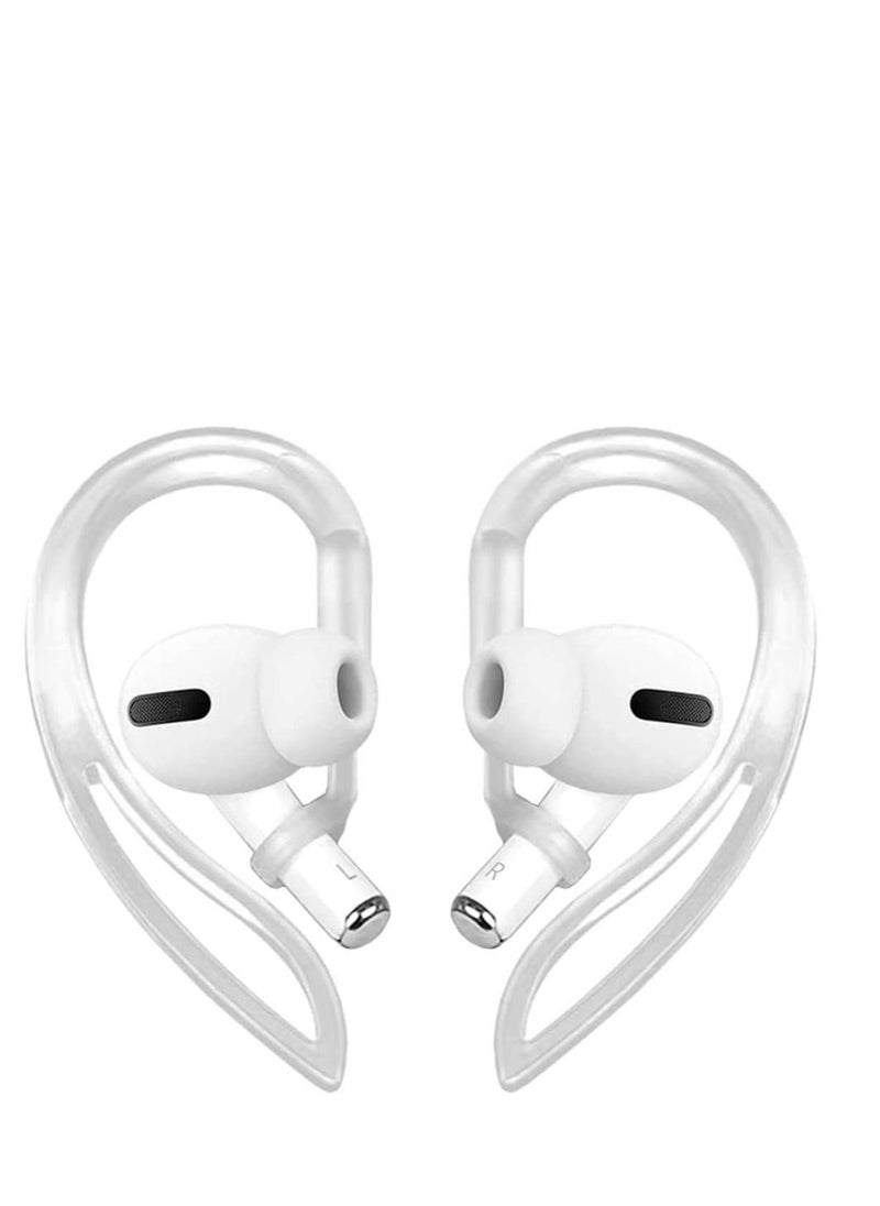 KASTWAVE Transparent Ear Hooks Compatible for AirPods Pro 360° Rotation Adjustable Flexible Anti-Slip Anti-Lost Sport Outdoor Replacement Earhooks Holder for AirPod Pro Multi-Dimensional Adjustable  - Image 1