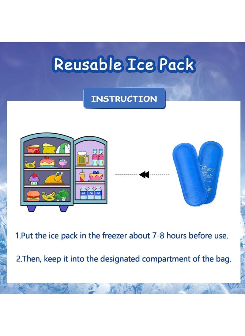 4Pcs Reusable Cooler Ice Packs for Diabetic Insulin Cooler Storage Bag, TSA Approved Ice Packs for Diabetic Travel Cases, Mini Ice Packs for Most Insulated Medication Travel Bag