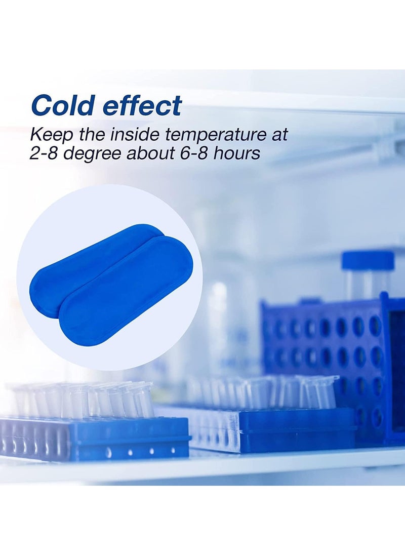 4Pcs Reusable Cooler Ice Packs for Diabetic Insulin Cooler Storage Bag, TSA Approved Ice Packs for Diabetic Travel Cases, Mini Ice Packs for Most Insulated Medication Travel Bag