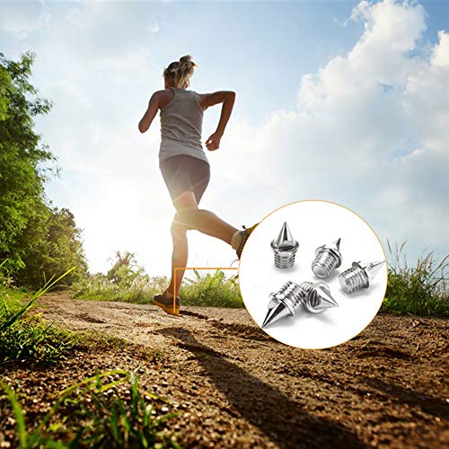 AUGSUN 120pcs 1/4inch Stainless Steel Track and Cross Country Spikes with Red or Green Spike Wrench(Random Color), Replacement Spikes for Sprint Sports Short Running Shoes - Image 5