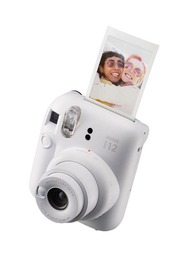 FUJIFILM Instax Mini 12 Instant Film Camera With Pack Of 10 Films Clay White - Image 2