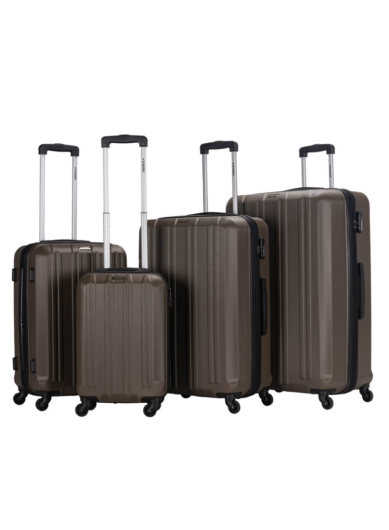 ستارجولد 4 عبوات من عربة أمتعة مقفلة ذات رقم دوار للجانب الصلب - Image 1