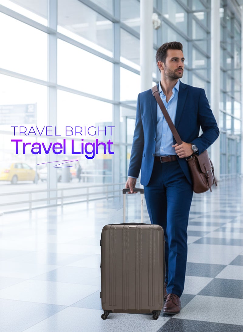 ستارجولد 4 عبوات من عربة أمتعة مقفلة ذات رقم دوار للجانب الصلب - Image 3