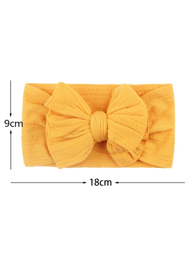 Newborn Baby Headband For Girls Elastic Knit Children Turban Baby Bows Soft Nylon Kids Headwear，9 pcs - Image 3