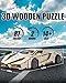 MOCBURIKU 3D Wooden Puzzles Model Car Kits to Build for Adults BeginnerFriendly Pull Back Sport Car Building Toys Wood Craft Gift for Boys and Men on Birthday Christmas - Image 4