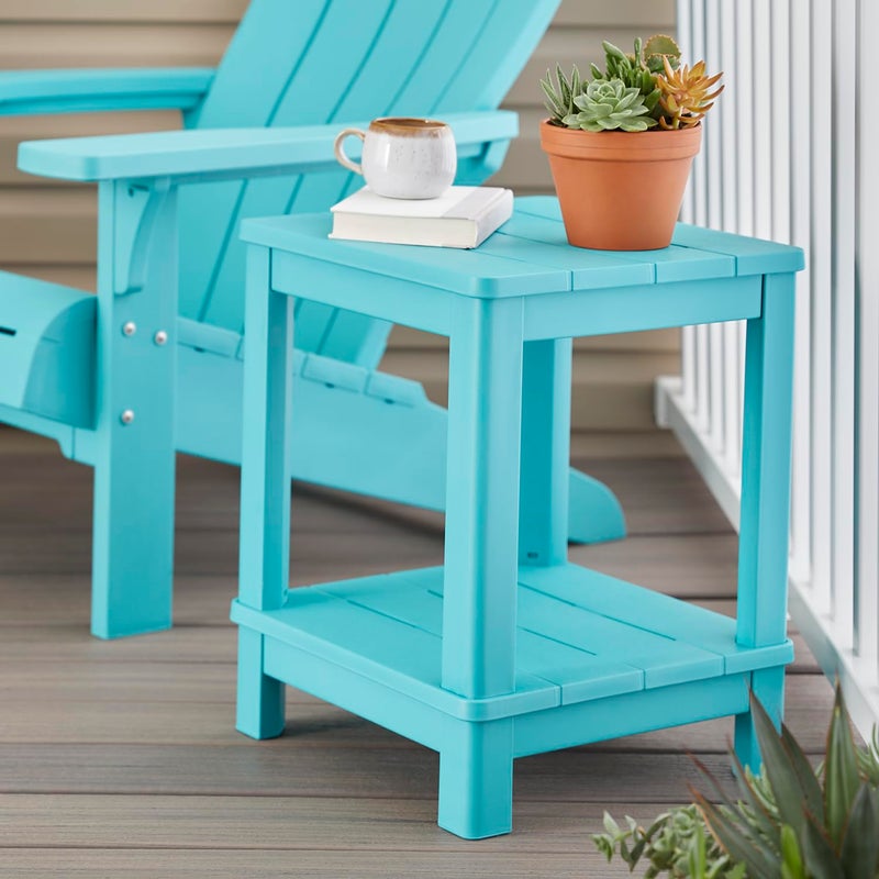 Keter Deluxe Adirondack Side Table - Teal - Image 2