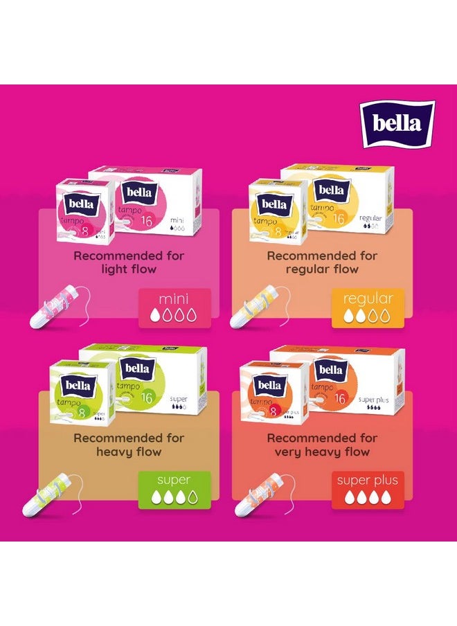 Bella - Tampon Regular For Women | High Absorption | Suitable For Regular Flow| Soft & Safe Protection | Comfort Fit | Leakproof | Pack Of 1 | 16 Pcs Each - Image 1