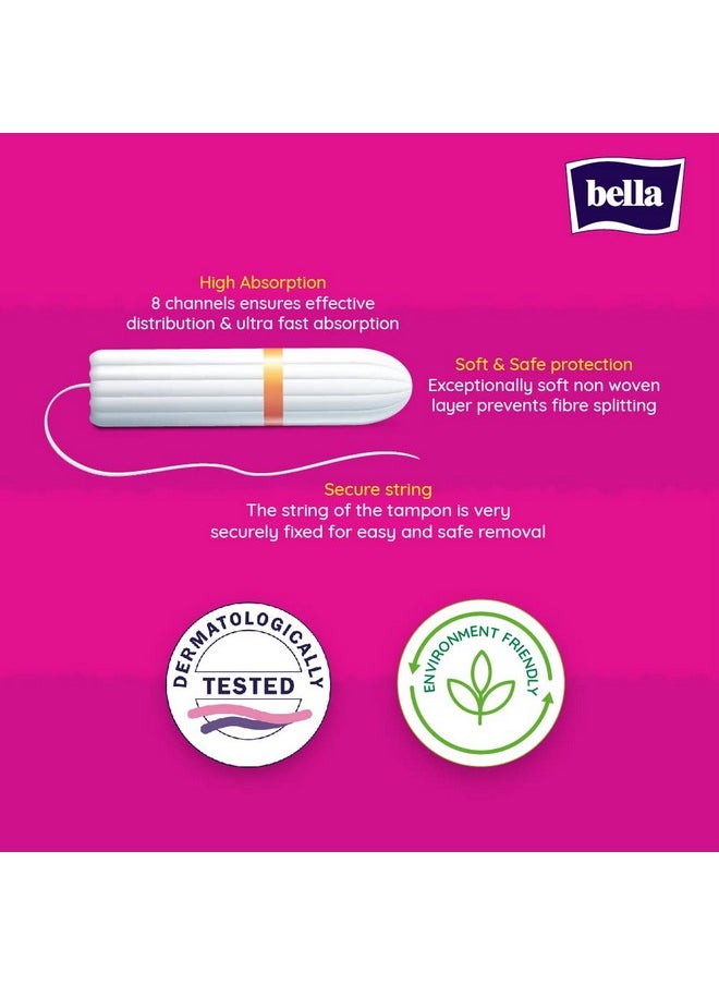 Bella - Tampon Regular For Women | High Absorption | Suitable For Regular Flow| Soft & Safe Protection | Comfort Fit | Leakproof | Pack Of 1 | 16 Pcs Each - Image 1