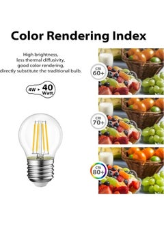 HUA QIANG WANG Vintage E27 Edison Bulbs LED Light Bulbs 40W Equivalent,2700K Warm White,Antique Clear Glass Small Decorative Bulbs,G45 4W LED Filament Bulbs,Pack of 10,Yellow Light  - Image 3