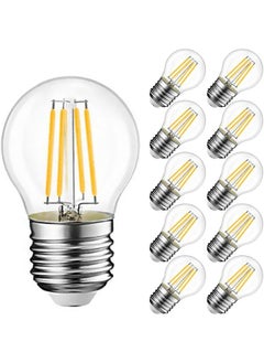 HUA QIANG WANG Vintage E27 Edison Bulbs LED Light Bulbs 40W Equivalent,2700K Warm White,Antique Clear Glass Small Decorative Bulbs,G45 4W LED Filament Bulbs,Pack of 10,Yellow Light  - Image 1