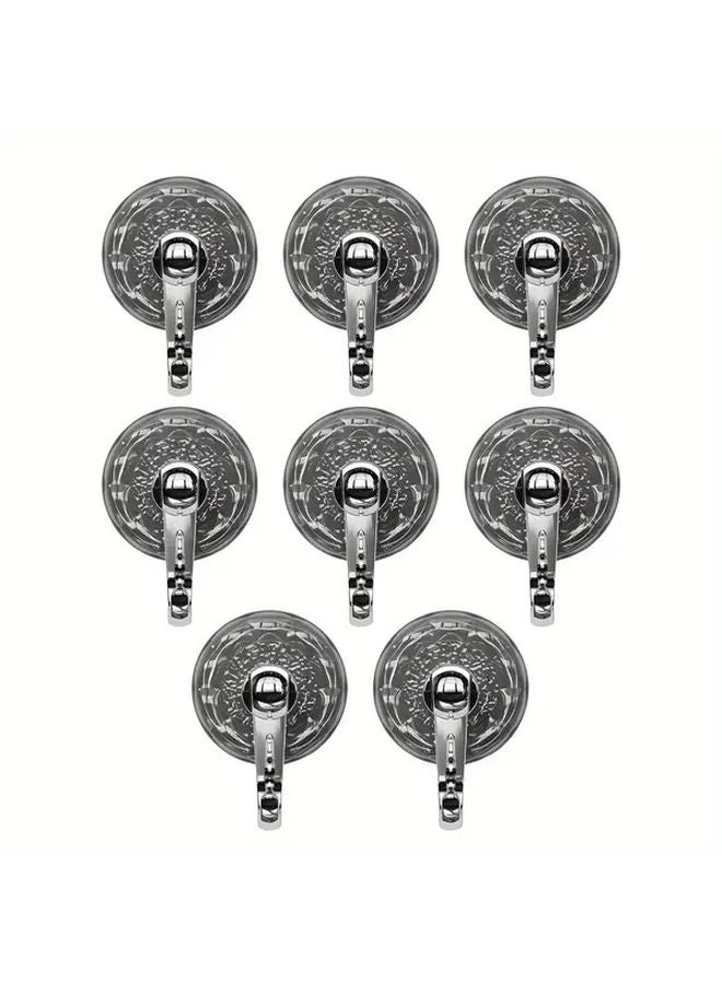 8pcs Heavy Duty Suction Cup Hooks Reusable No Drilling Required for Shower Bathroom Wreath - Image 2