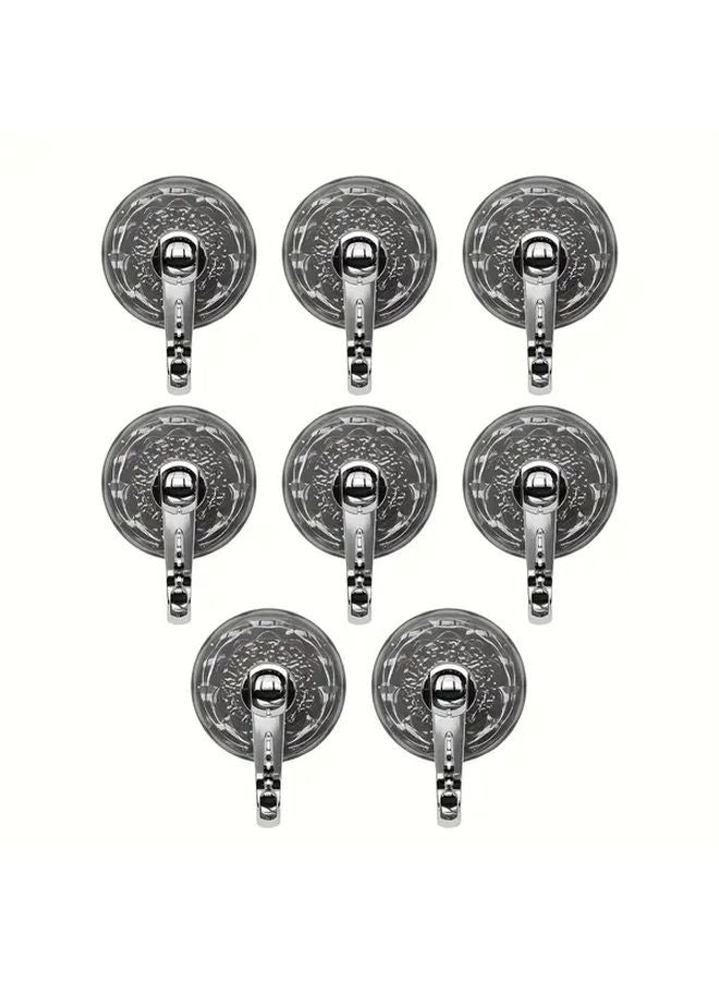 8pcs Heavy Duty Suction Cup Hooks Reusable No Drilling Required for Shower Bathroom Wreath - Image 1