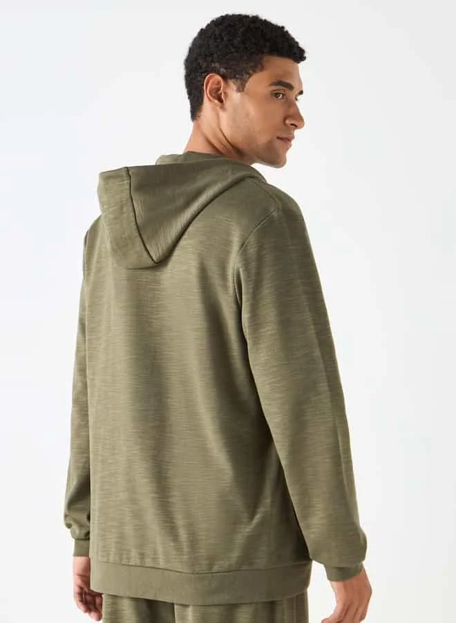 Kappa Kappa Logo Embroidered Zip Through Hoodie with Pockets