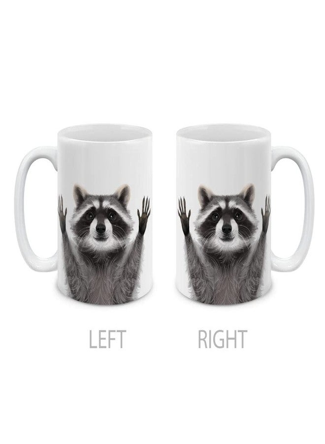 MUGBREW Raccoon Hands Out Ceramic Coffee Mug Tea Cup, 11 OZ - Image 2