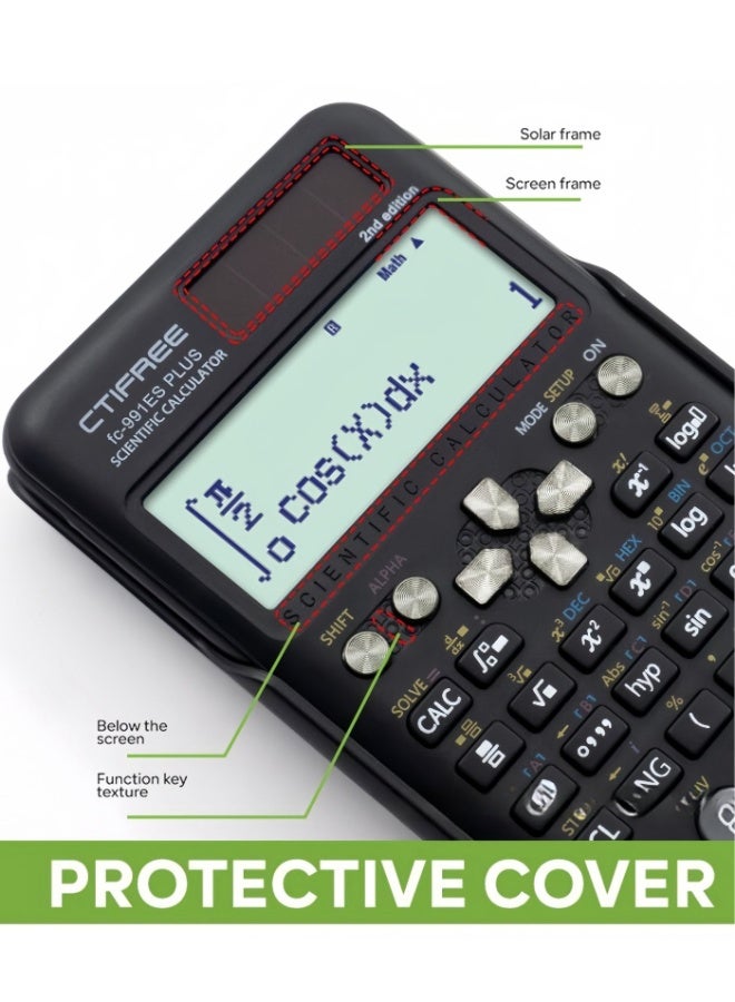 سيتيفري آلة حاسبة علمية متعددة الوظائف من طراز FX-991ES Plus الإصدار الثاني باللون الأسود - Image 2