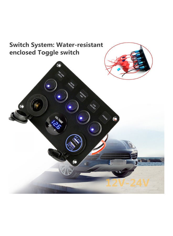 Loquat 5-Gang Marine Boat Rocker Switch Panel With Screws - Image 4