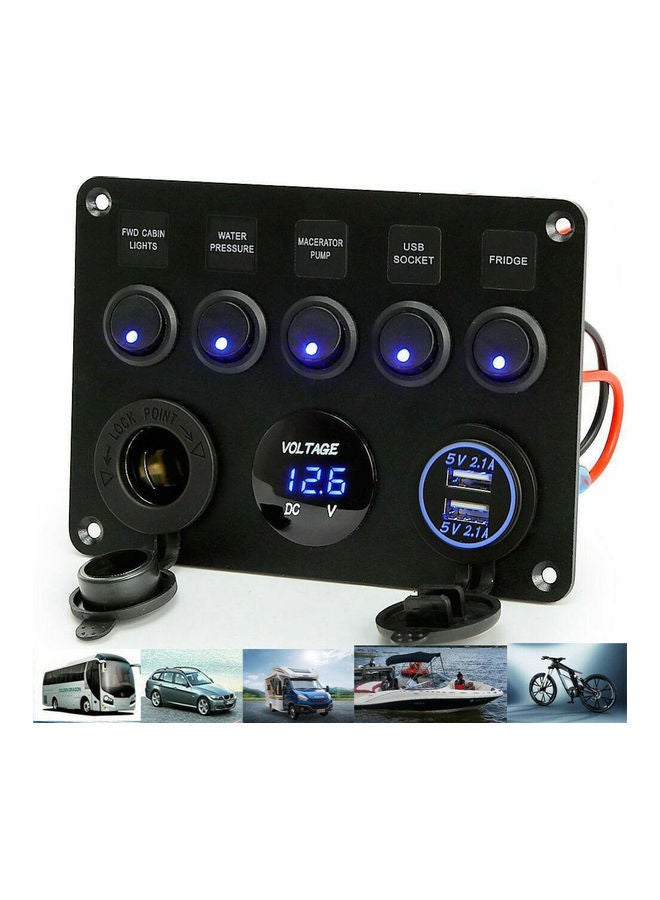 Loquat 5-Gang Marine Boat Rocker Switch Panel With Screws - Image 5