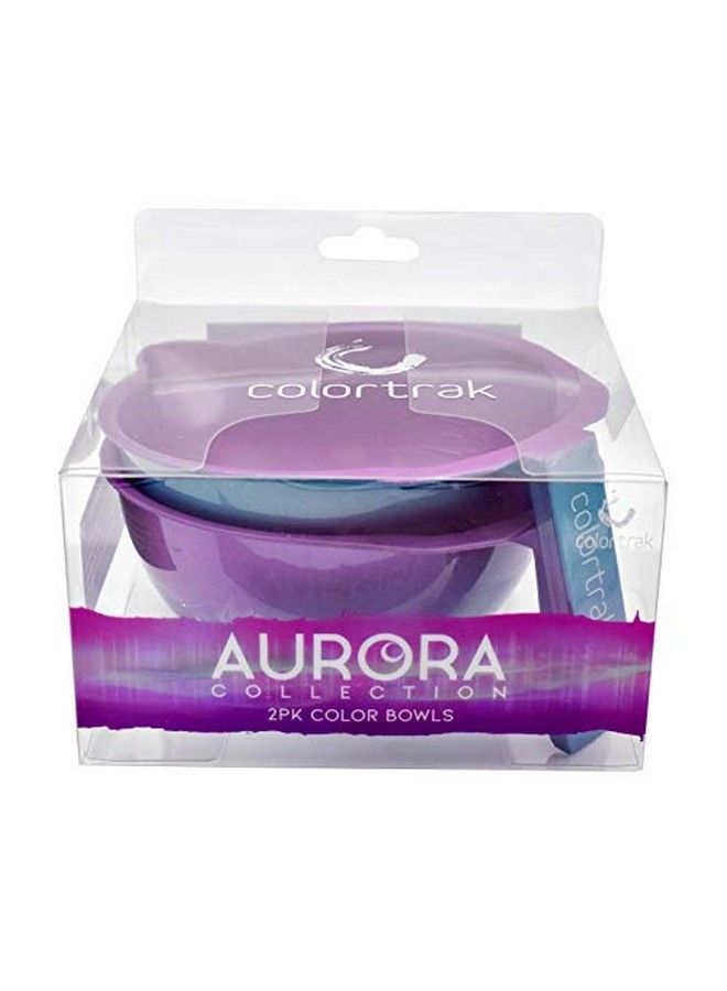 Colortrak Sc Aurora Bowls Stackable Color Bowls With Nonslip Rubber Bottom Easypour Spout Lip Shimmer Gradient Design Color Grid With Milliliter Measurements 2 Bowls - Image 5