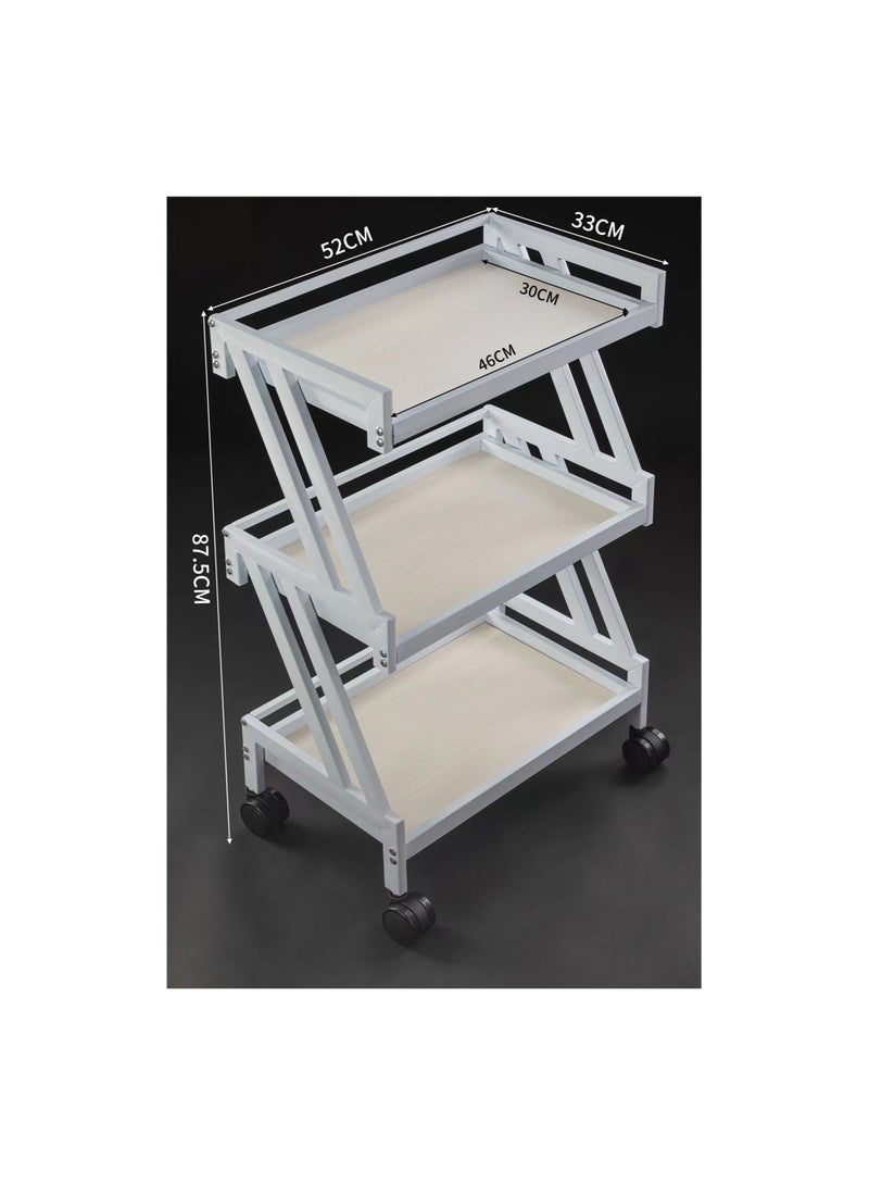LA PERLA TECH  Professional 3 Shelves Beauty Trolley Cart Salon Storage Rolling Cart -Waxing-Facial-Spa -Salon-Clinic  - Image 2