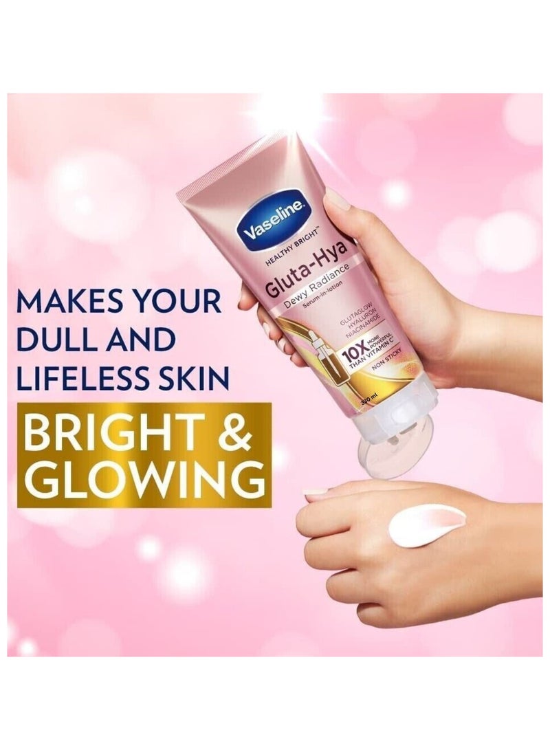 فازلين مصل غلوتا هيا ديوي راديانس الصحي المشرق (330 مل) - Image 2