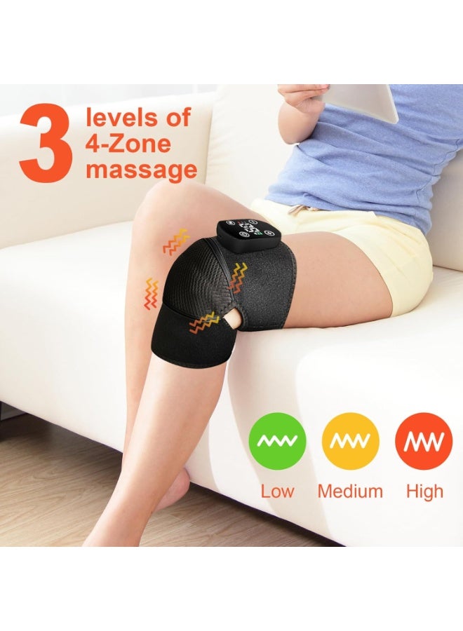 جهاز تدليك الركبة المطور بتقنية الضوء الأحمر والاهتزاز - دعامة حرارية لاسلكية لتخفيف آلام الركبة والكتف والمرفق - Image 4