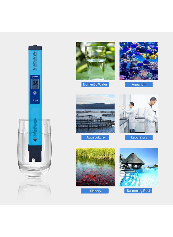 Generic - pH Meter Digital 2 in 1 PH Temp Meter Backlight pH Water Tester with 0-14 pH Measurement Range for Nutrients Growing Indoor Garden Home Brewing Pool Aquarium - Image 1